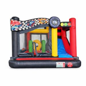 16.4ft x 16.4ft Race Car Bounce House with Slide - Bounce 'n Slide Combo