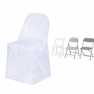 White Banquet Square Folding Chair Covers