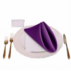 Purple Polyester Napkin 20"